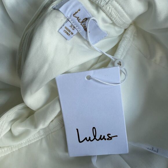 Lulus Modern Affection White Taffeta Pleated Sleeveless Maxi Dress Size XS - Picture 8 of 11